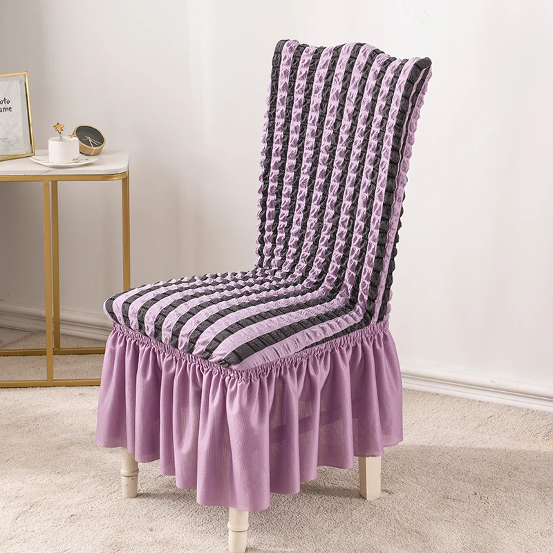 

Luanqi Seersucker Chair Cover Spandax Slipcover Dust Protection Wedding Supply Home Decoration Chair Cover High Elasticity Cover