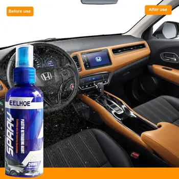 

30ml Car Interior Plastic Retreading Agent Car Hydrophobic Polish Nano Coating Spray Scratch Repair Cleaning Agent