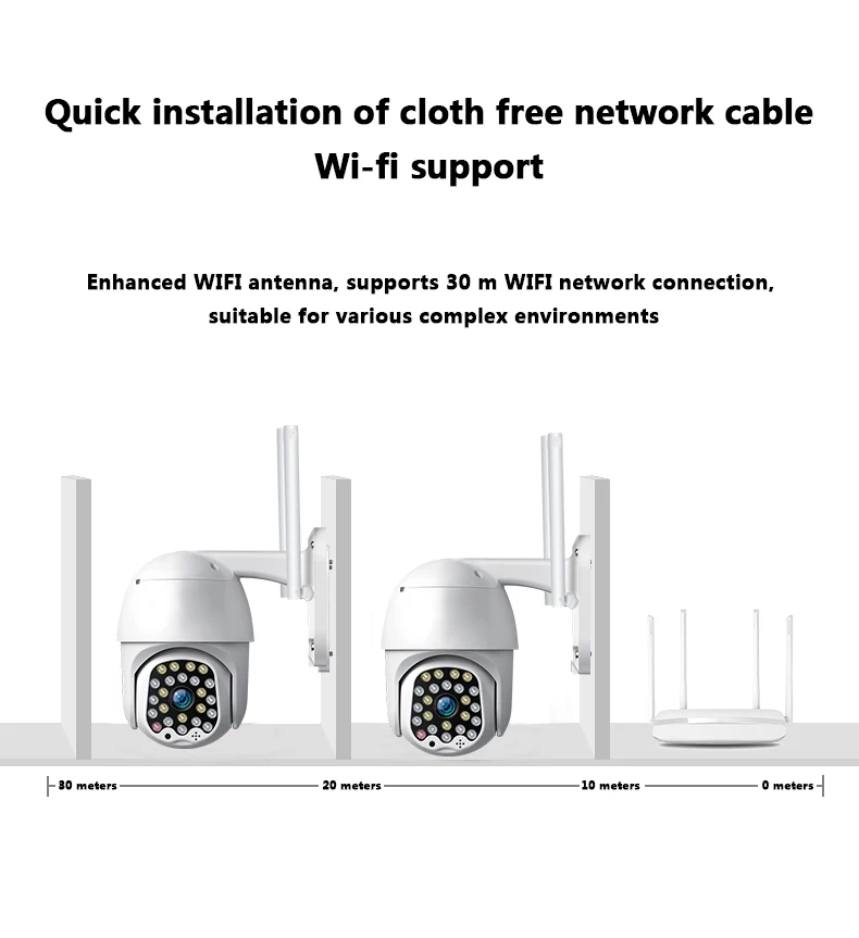 1080P PTZ IP камера Wifi Открытый скоростной купол беспроводной Wifi безопасности 23 светодиодный светильник камеры панорамирования Onif стандарт видеонаблюдения