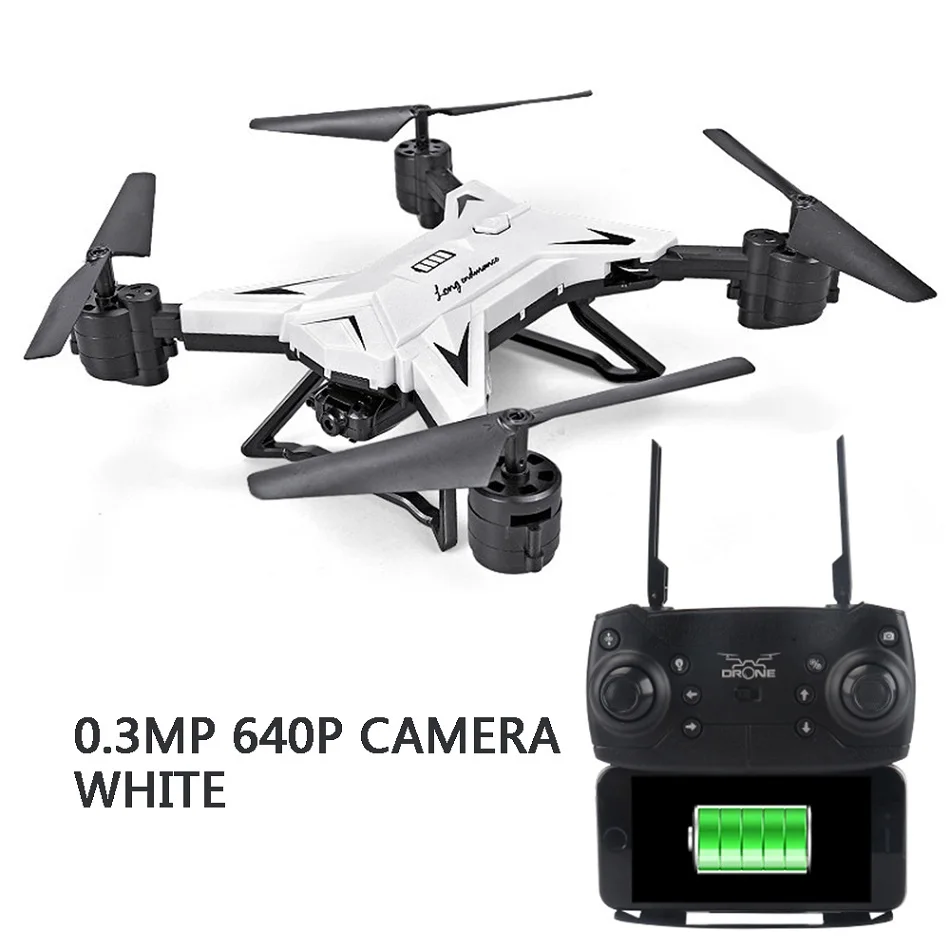 KY601S New RC Helicopter Drone with Camera HD 1080P WIFI FPV RC Drone Professional Foldable Quadcopter 20 Minutes Battery Life - Цвет: 480p camera White