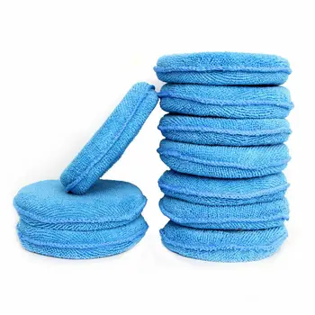 

10pcs Sponge Set Polishing Pad Foam Microfiber Waxing 4.7 Inch Supplies