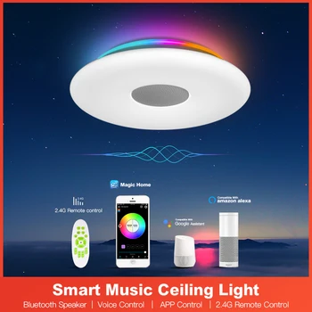 

WIFI smart ceiling light APP control dimming and color adjustment, voice control bluetooth speaker ceiling lamp kitchen bedroom