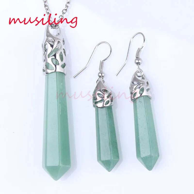 1 комплект серьги подвески с шестигранной призмой|classic jewelry sets|set charmsearring pendant set |