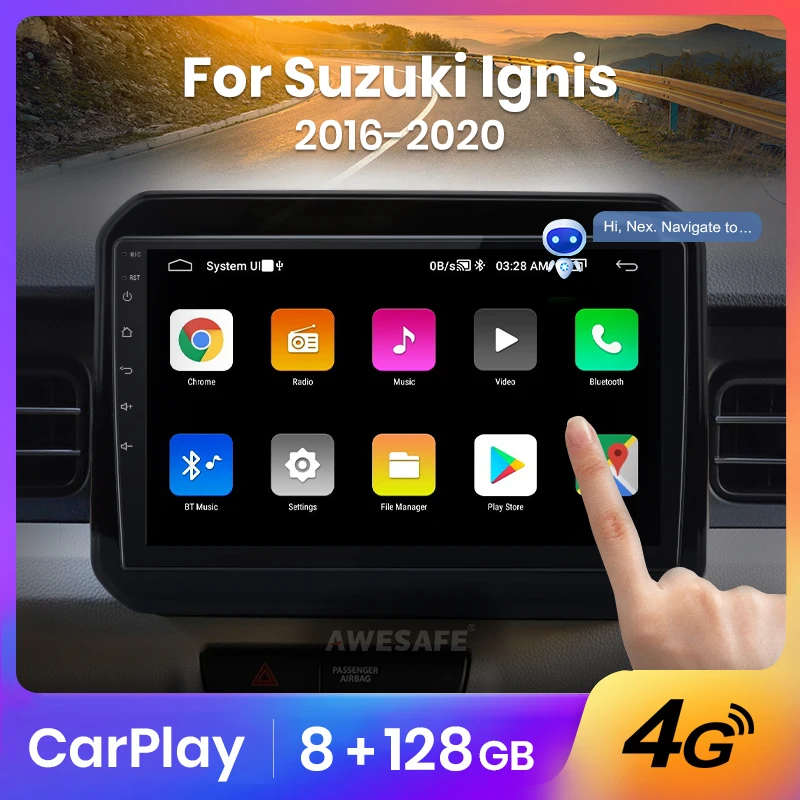 AWESAFE Android 10 для Suzuki Ignis 2016 - 2020 автомобильное радио мультимедийные видеоплееры Авто