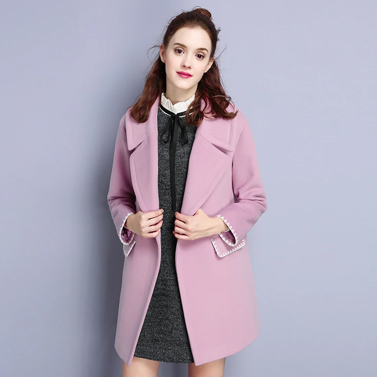 Wollen Jas Herfst Winter Jassen Koreaanse Roze Jas Femme Uitloper Vrouwen Kleding Abrigos Mujer Invierno 2020 KJ194 Wollen Jas Herfst Winter Jassen Koreaanse Roze Jas Femme Uitloper Vrouwen Kleding Abrigos Mujer Invierno 2020 KJ194