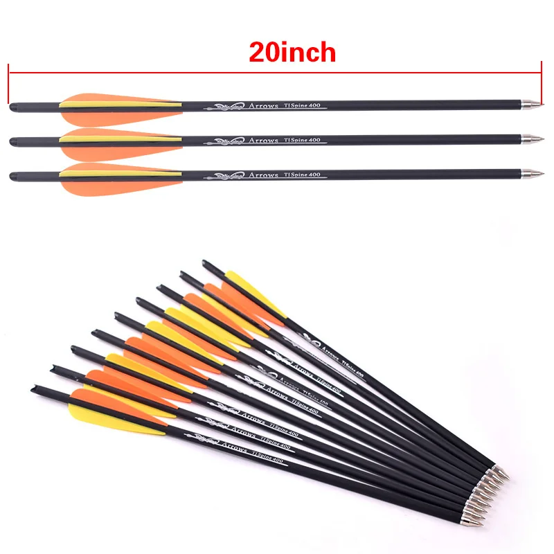 6/12/24pcs 16/17/18/20/22 Inches Archery Carbon Arrows 400 Spine