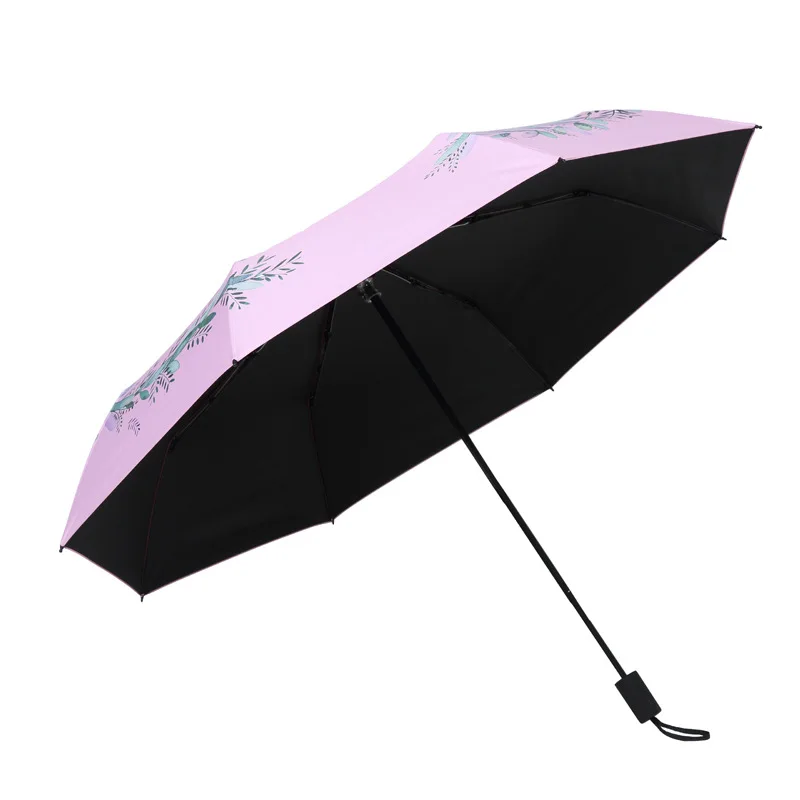 

Girls Umbrellas Unicorn Nordic Wind Portable Black Pink Manual Polyester Fiber 8 Bone Clear Umbrella Gifts