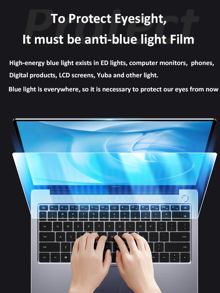 Matebook 13s 14s D14 D15 Magicbook v 14 15 16 Huawei Honra Udma Matte Anti Brilho Protetor de Tela Azul 2023 - Imagem 2