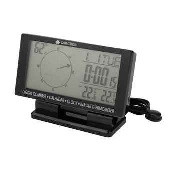 

Car Digital Compass With Clock In/Out Thermometer Calendar Function