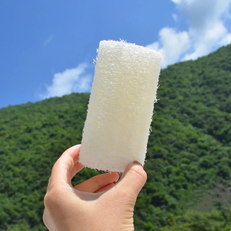 

Wash the loofah brush pot with household cleaning cloth fiber loofah wash brush About 7.5cm long 1pcs