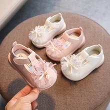 

Princess Women's Shoes Bowknot Soft Bottom Baby Toddler Shoes Female Baby Casual Shoes Fashion Small Leather Shoes