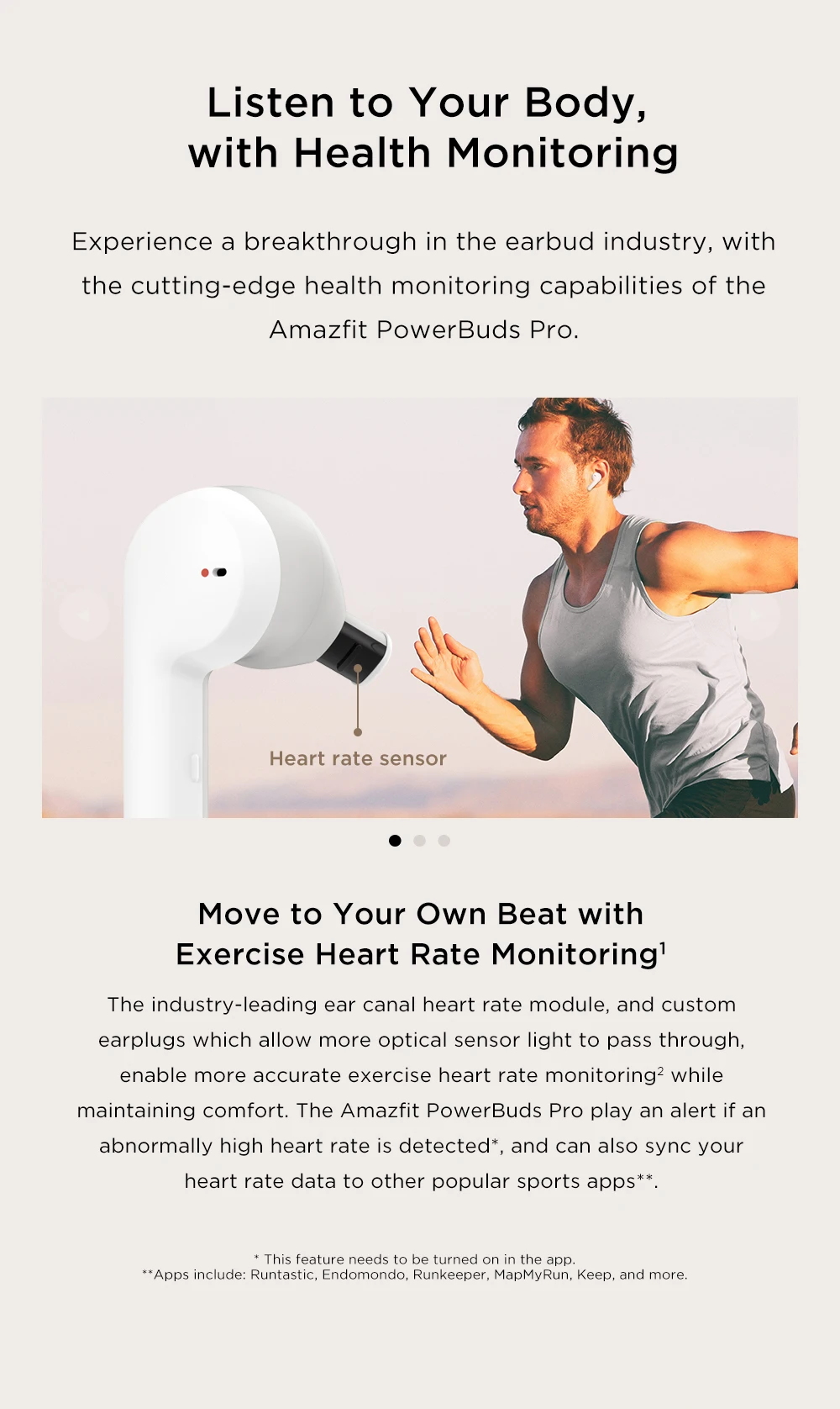 Amazfit PowerBuds Pro Heart Rate Monitoring Sports TWS Earphone