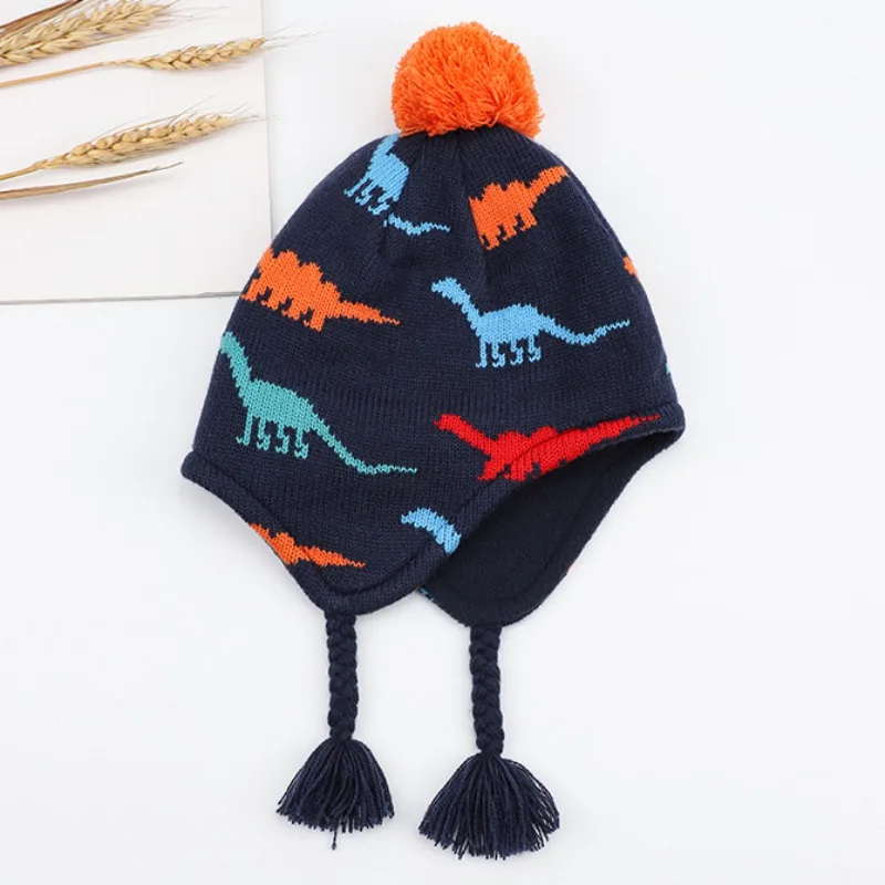 Комплект из 2 предметов Детский набор из шапки и шарфа зимние Демисезонный теплые вязаные свитера для малышей Кепки мама детские шляпы кепки для девочек, мальчиков вязаная крючком для девочек, Для Мальчиков Шапка-бини