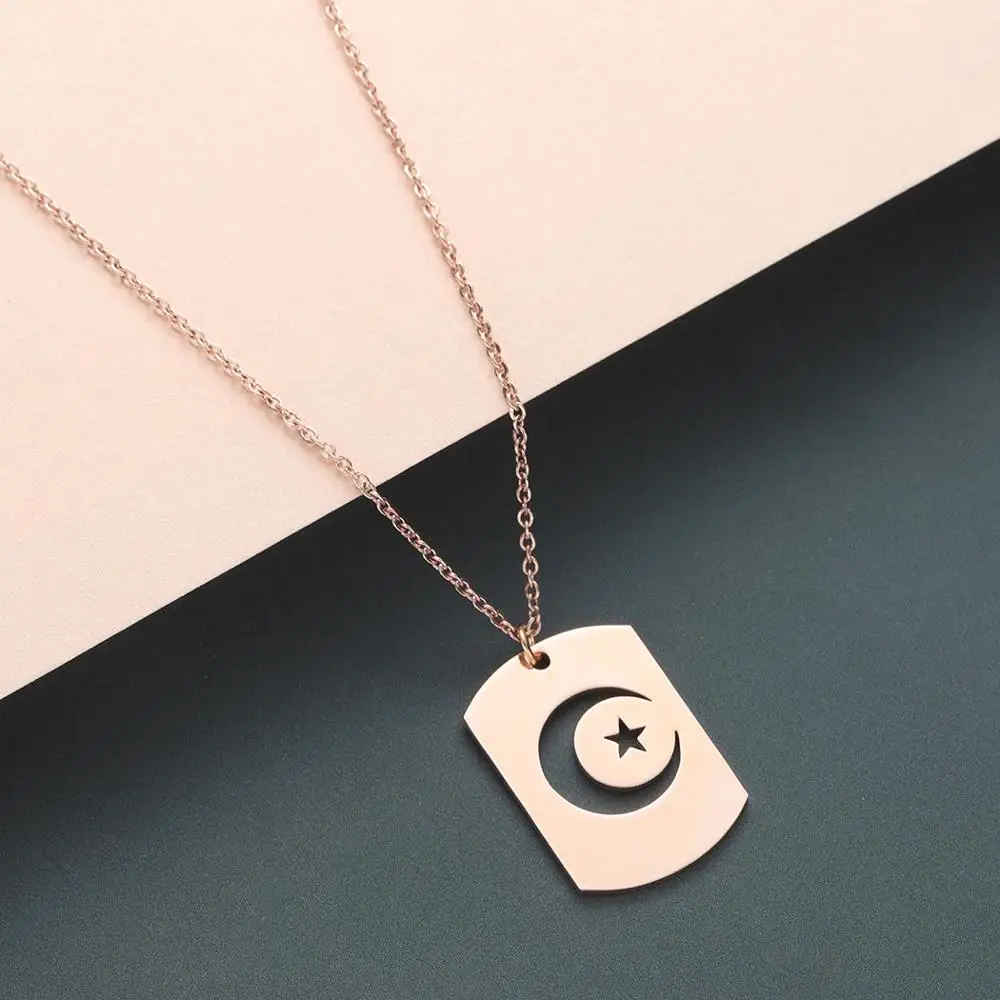 Chandler Moon Phase Necklace Galaxy Chocker Necklaces For Women Black Enamel Vintage Rouind Pendant Moon Crecent Charm Chokers - Metal Color: Style  6