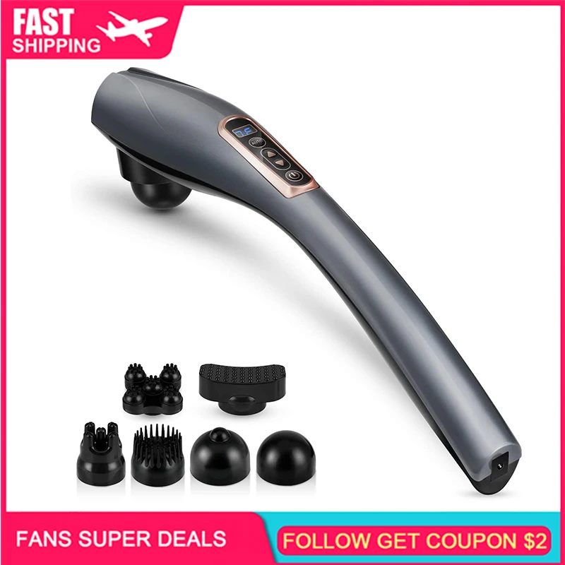 6 In 1 Electric Neck Massager Hammer Massage Back Relax Multifunctional Cervical Vertebra Roller back Massage Stick