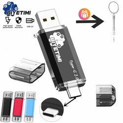 Biyetimi – clé usb type c OTG 128, support à mémoire de 64 go 32 go 2.0 go, capacité réelle, lecteur flash pour téléphone et pc 