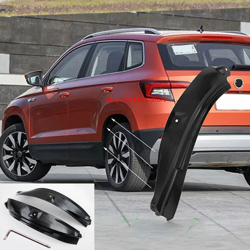 KVSERT 2PCS Rear Wheel Inner Mudguards Anti Dirt Cover For Ateca 2017-2021 Splash Guards Flaps - View #10