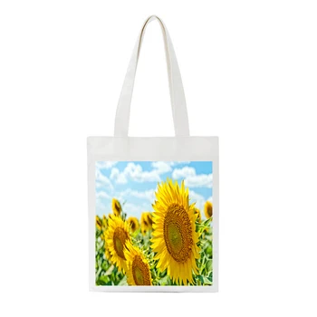 

sunflower Large Capacity Canvas Shoulder Bag Casual Tote Shopping Handbag