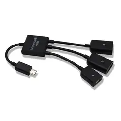 Кабель для передачи данных зарядный кабель type-C/Micro 3 в 1 USB C OTG Хост кабель концентратор Шнур адаптер разъем сплиттер