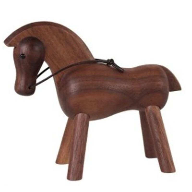 

Style Pure Handmade Zodiac Trojan Horse Decoration Danish Wood Creative Home Decoration trojan