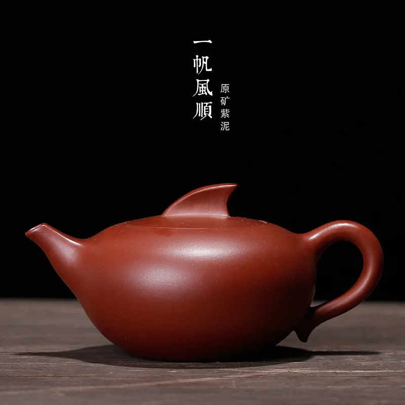 

Undressed ore purple clay yixing teapot zisha kettle kung fu pot with drinkware