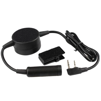 

WTS Outdoor CS Tactical Headset Earphone Parts Plug TCI PTT for Kenwood Series Interphone - Black