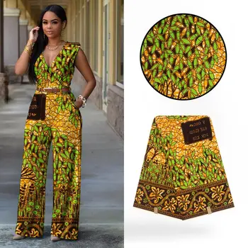 

LIULANZHI african wax fabrics printing leaf batik cotton fabric Hot sale ankara real wax fabric for dress ML9H1790-1819