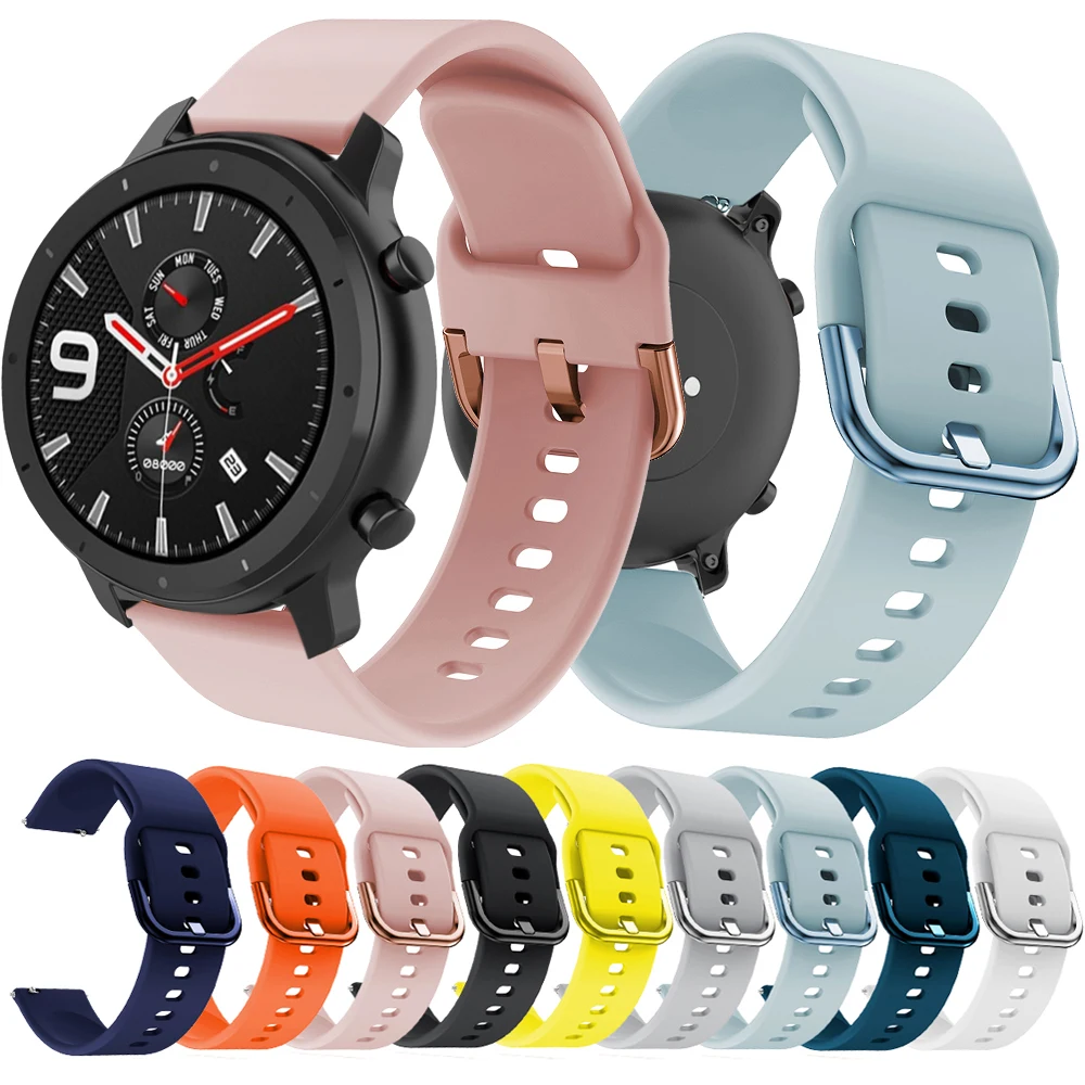Силиконовый ремень спортивный 20 мм ремешок для часов Xiaomi Huami Amazfit GTR 42 мм/GTS Смарт