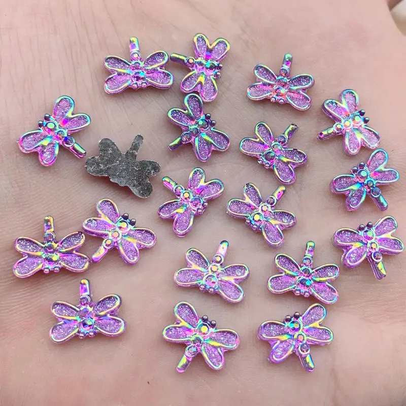 Wholesale 400pcs 9*12mm Cute mini Dragonfly for Women Summer Style Jewelry Resin&ampacryl Rhinestones Material DIY Strass craft | Дом и сад