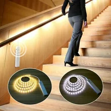 

Battery Powered LED Strip Lights Wireless PIR Motion Sensor Wardrobe Stair Lamp