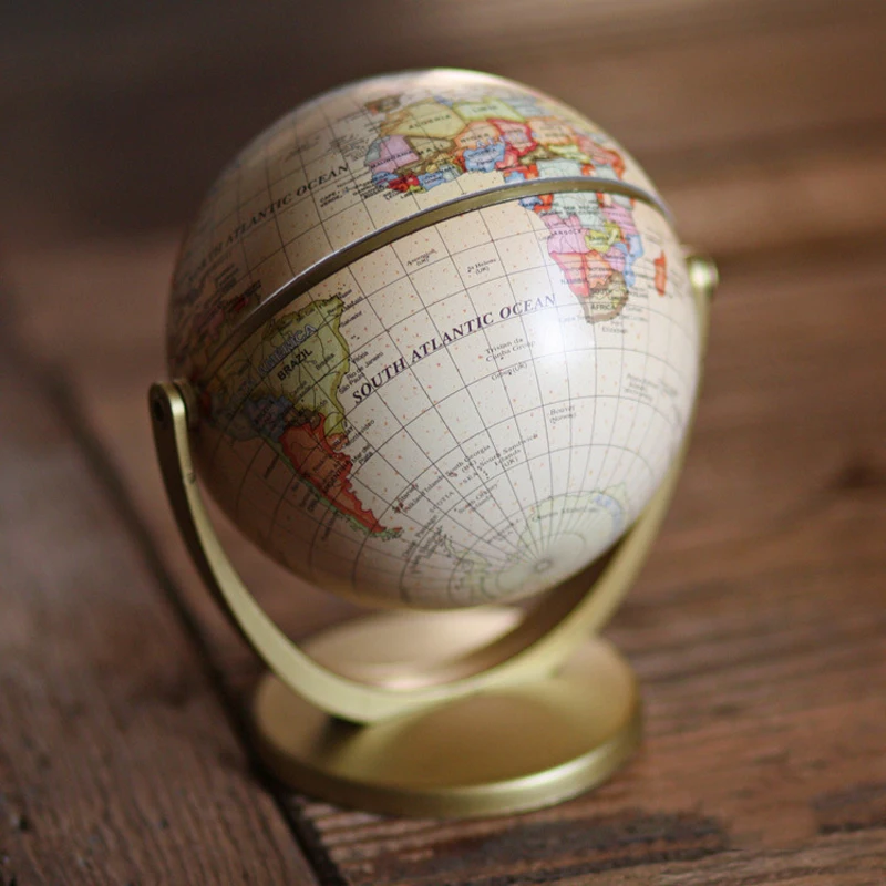Tanie Retro obracanie globus mapa ziemi globus