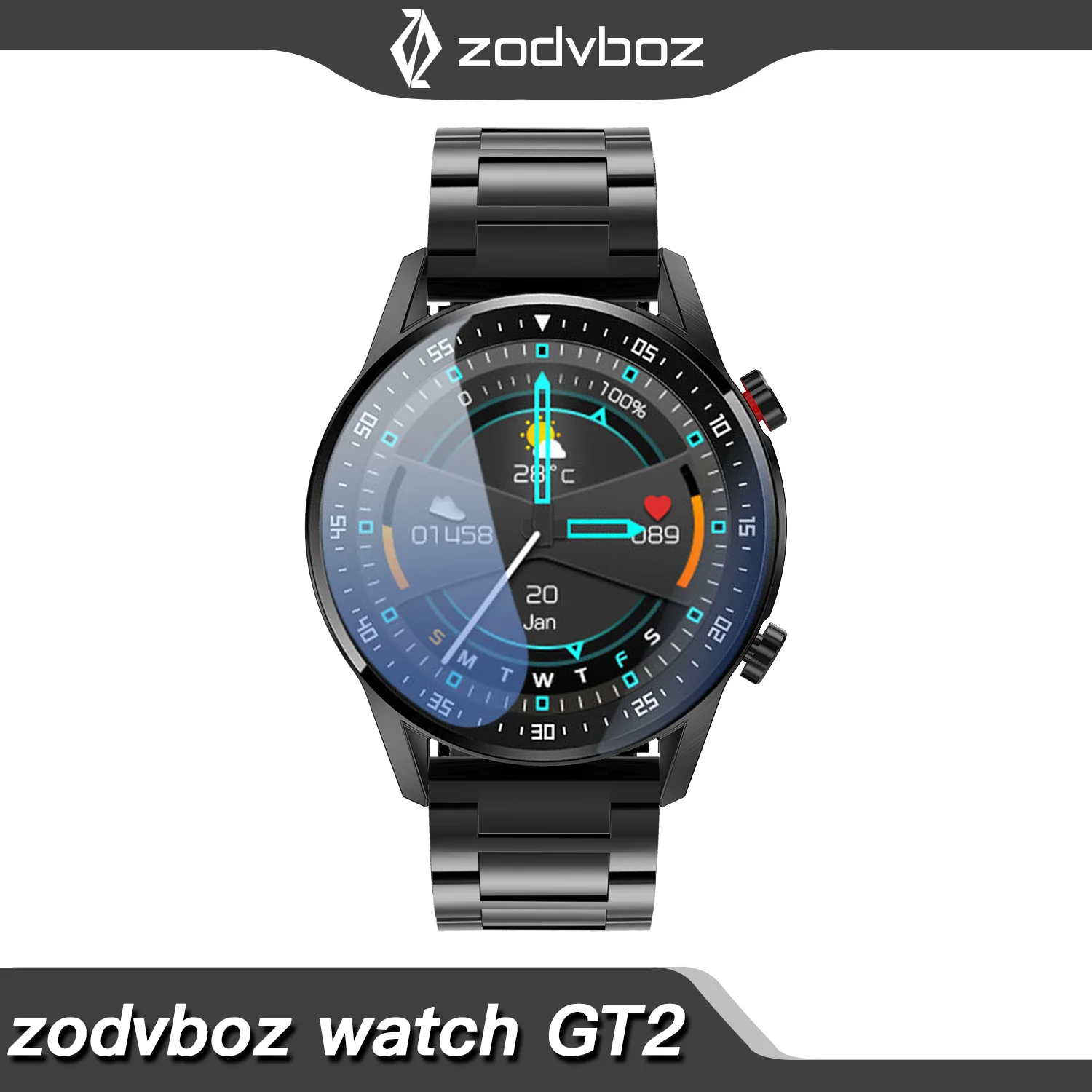2021 zodvboz Smart Watches Men Full Touch Screen Sports Fitness Tracker IP68 Waterproof Bluetooth Call Smartwatch For Watch GT 2 |