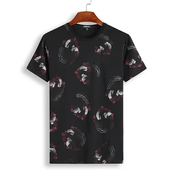 

Large Size Thin Section Short Sleeve Big Size Male T Shirt Tide Fat Man Plus Fat plus Fat Loose T-shirt Shirt