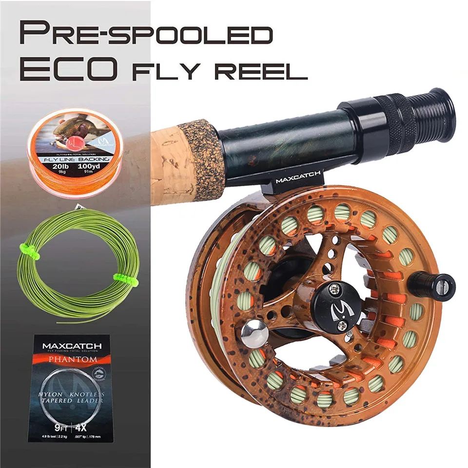 Maxcatch Fly Fishing Rod And Reel Combo #3/4/5/6/7/8 WT Fly Rod ECO Fly Reel 