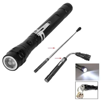 

CHENGYILT led flashlight Extendable Telescoping Magnetic Pickup Tool flashlight portable light black torch flashlight