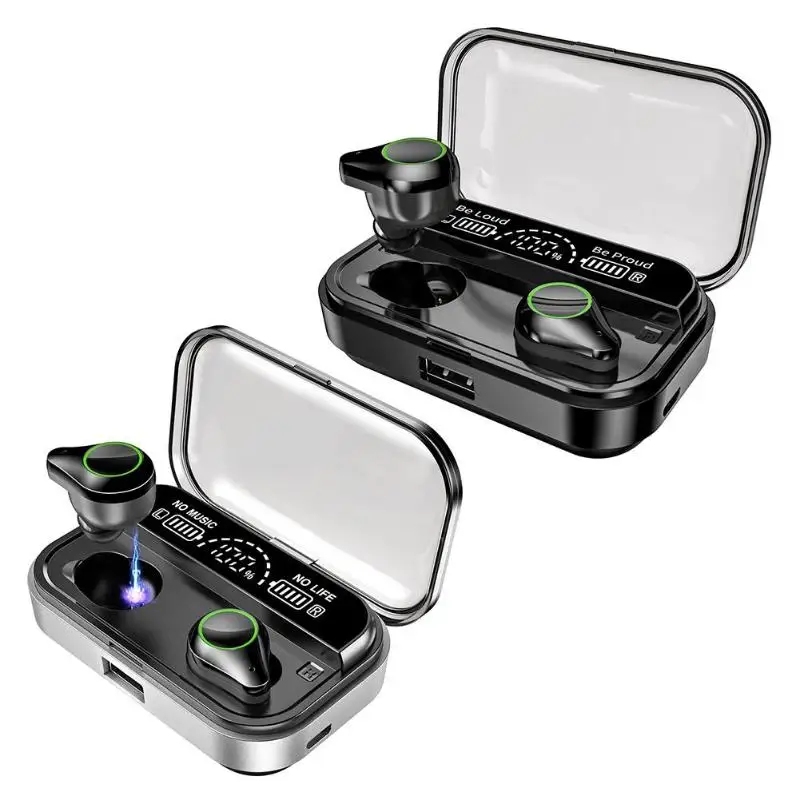 T10 TWS Bluetooth 5,0 Hi-Fi стерео наушники с сенсорным управлением IPX7 Водонепроницаемая беспроводная гарнитура со светодиодный чехол для зарядки с цифровым дисплеем