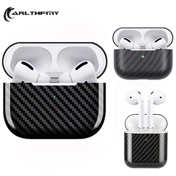 

High quality for AirPods Pro For AirPods 2 Real Carbon Fiber Case For airpods Wireless Bluetooth Earphone Charging Case coque