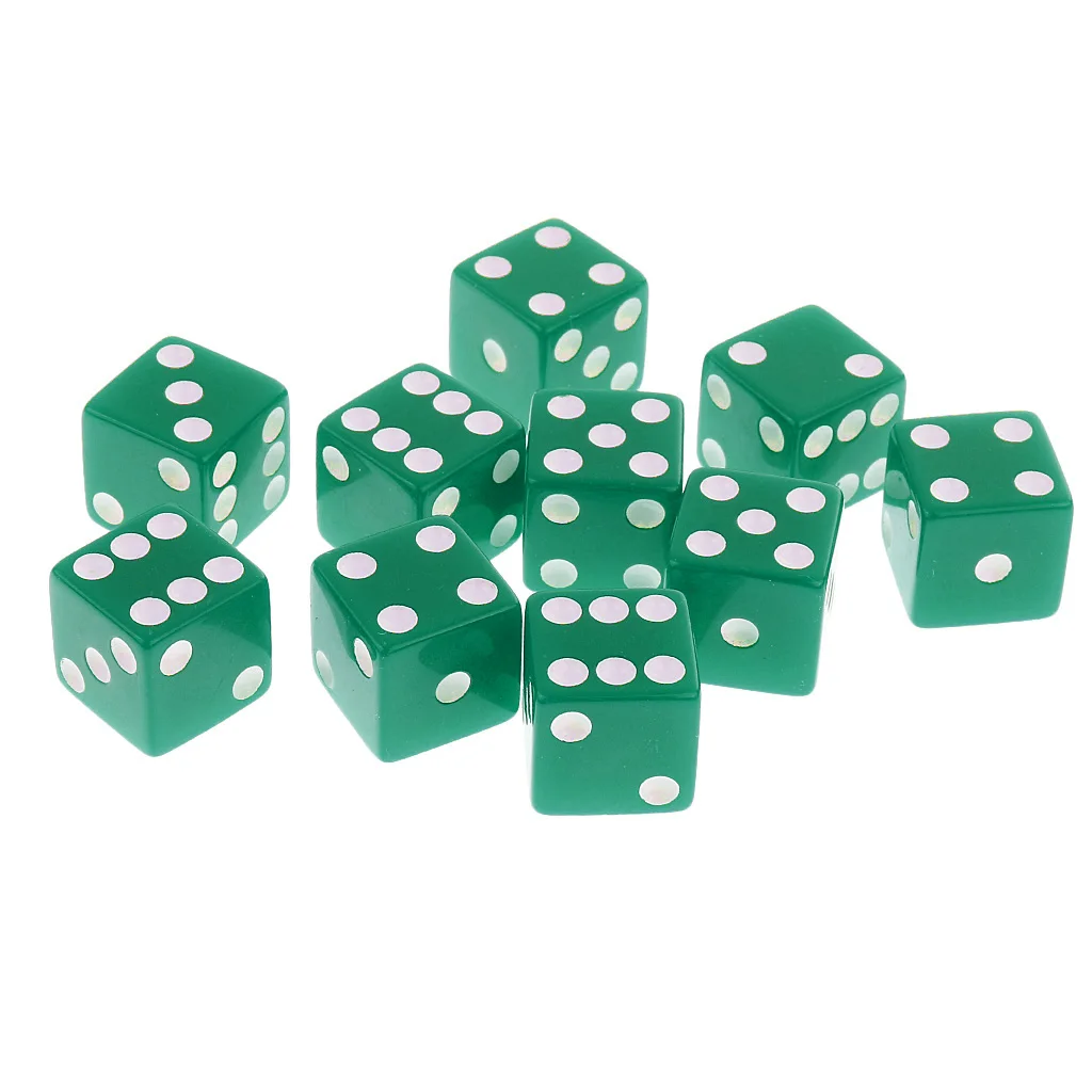 Set/10pcs Six Sided D6 Digital Dice Party Gaming Dice D&D RPG Board Game Parties Board Game Dices Polyhedral Dices