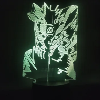 

3D Lamp Naruto Light for Kids Bedroom Kyuubi Uzumaki Naruto Nightlight Gift For Kids Led Lamp battery powered Led Night Light