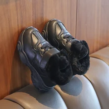 Bebê meninas meninos botas de neve inverno infantil da criança sapatos de pelúcia quente à prova dwaterproof água crianças botas de fundo macio antiderrapante crianças sapatos