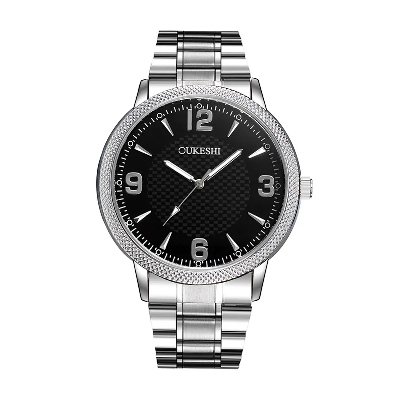

New Style Top Grade Men Business Watch Simple Stainless Steel Students Quartz Watch Elegant Large Dial Sports Watch