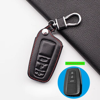 

For Toyota Camry Prado 2017 2018 CHR Prius Corolla RAV 4 3 Button Carrying Leather Car Key Case Cover