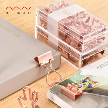 

Adeeing 12pcs/box File Clip Smooth Fashion Long Tail Metal File Tickets Clip for Family or Office d20