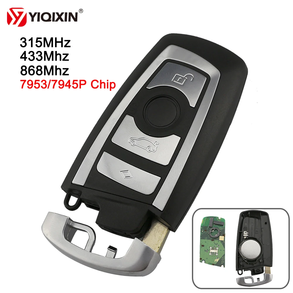 YIQIXIN 4 кнопки дистанционного Smart ключи 315/433/868 МГц CAS4 + Системы пульт управления для