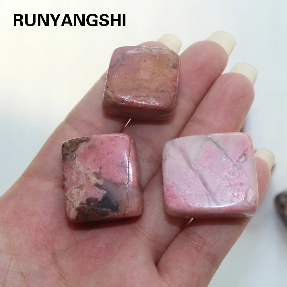 

Runyangshi 50g/bag Natural crystal stone Rhodochrosite Crystal macadam large particle polished macadam