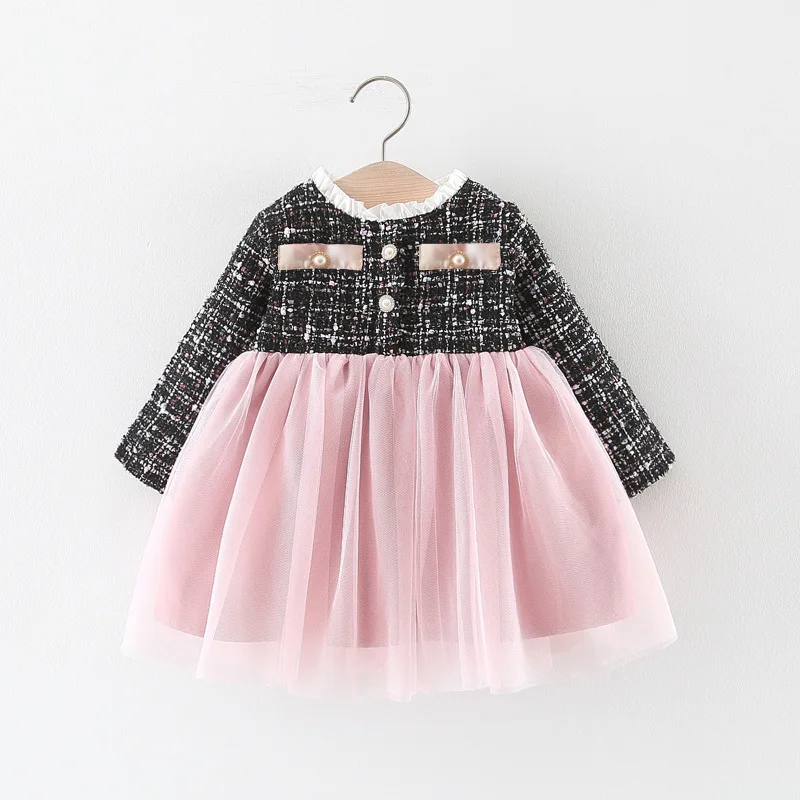 Платья для поздней осени и зимы; детское платье принцессы с бархатом