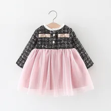 Платья для поздней осени и зимы; детское платье принцессы с бархатом