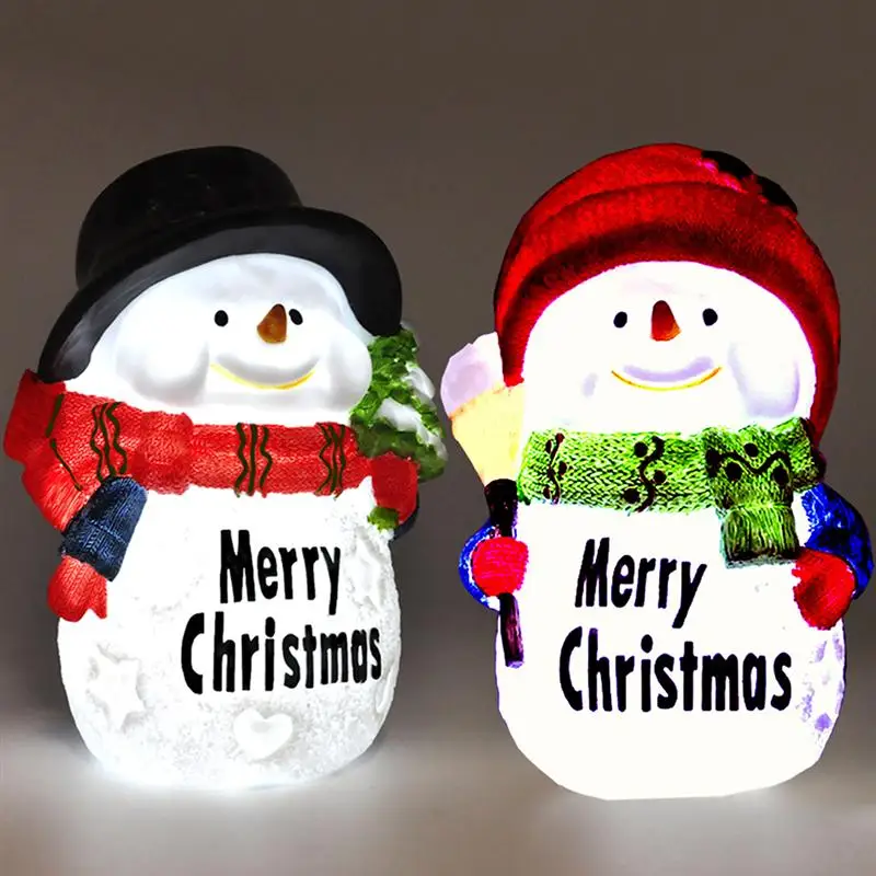 Рождественский светящийся Снеговик лампа декоративный ночник вечерние принадлежности для спальни Livng комнаты