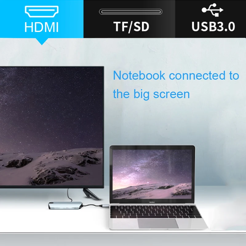 Basix USB-C концентратор типа C для мульти USB 3,0 концентратор HDMI адаптер док-станция для MacBook Pro huawei P30/P20 USB-C 3,1 сплиттер 3 порта USB концентратор