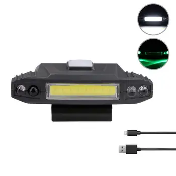

Super Bright USB Rechargeable COB LED Cap Light Smart Sensor Headlight Head Flashlight Clip-on Cap Hat Light Fishing Head Lamp